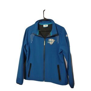 Vola Softshell Jacket With Sting Soccer Club Logo Mens XL Extra Lar Bright Blue
